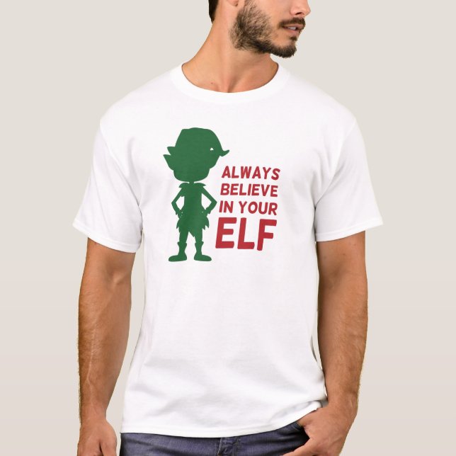 Cute Jul Elf Helgdag Thmet Funny Pun T Shirt (Framsida)