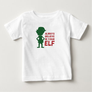 Cute Jul Elf Julafton Grönt Red Self Kärlek T Shirt