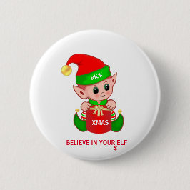 Cute Jul Elf Knapp