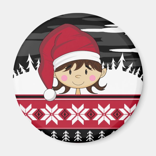 Cute jul Elf Magnet (Framsidan)
