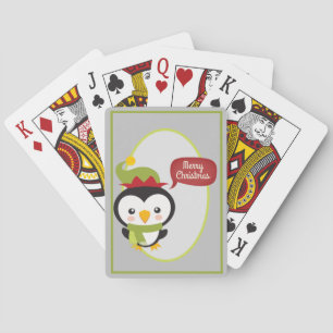 Cute jul Elf Penguin Casinokort