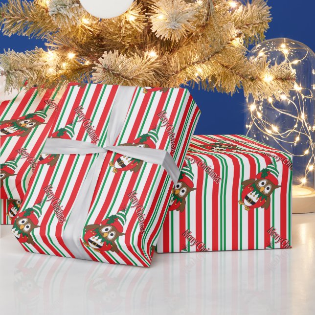 Cute jul Elf Uggla Presentpapper (Helgdagar)