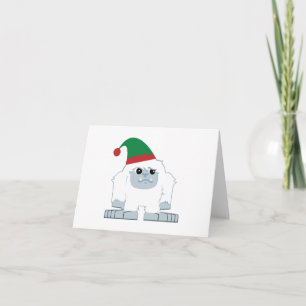 Cute jul Elf Yeti Helgkort