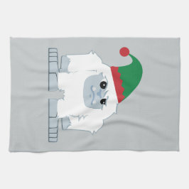 Cute jul Elf Yeti Kökshandduk
