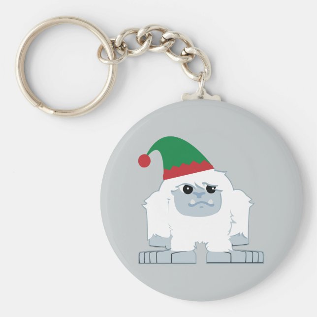 Cute jul Elf Yeti Nyckelring (Framsidan)