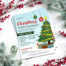 Cute Jul Fair & Market-Helgdag