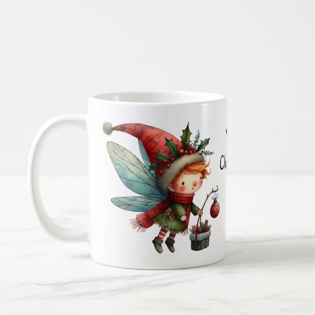 Cute Jul Fairy Kaffemugg (Vänster)