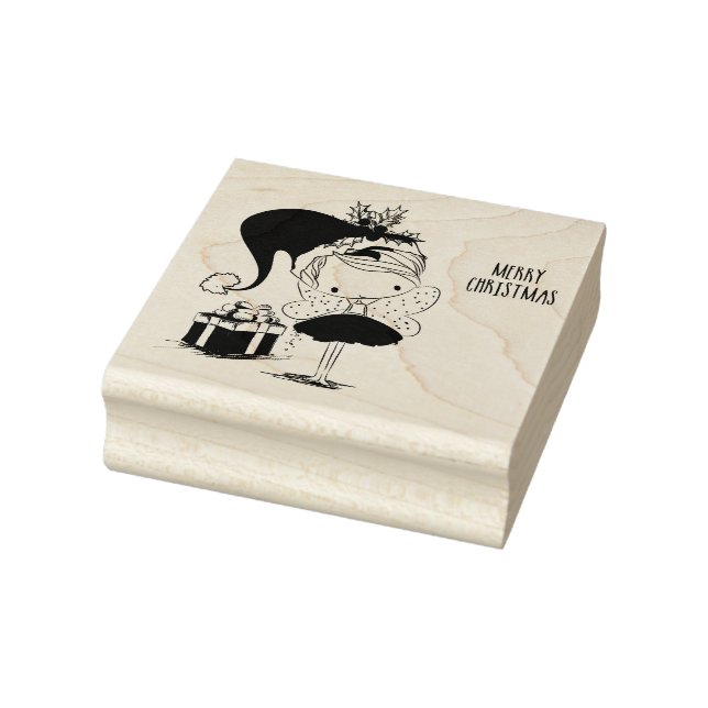 Cute Jul Fairy Stämpel (Stämpel)