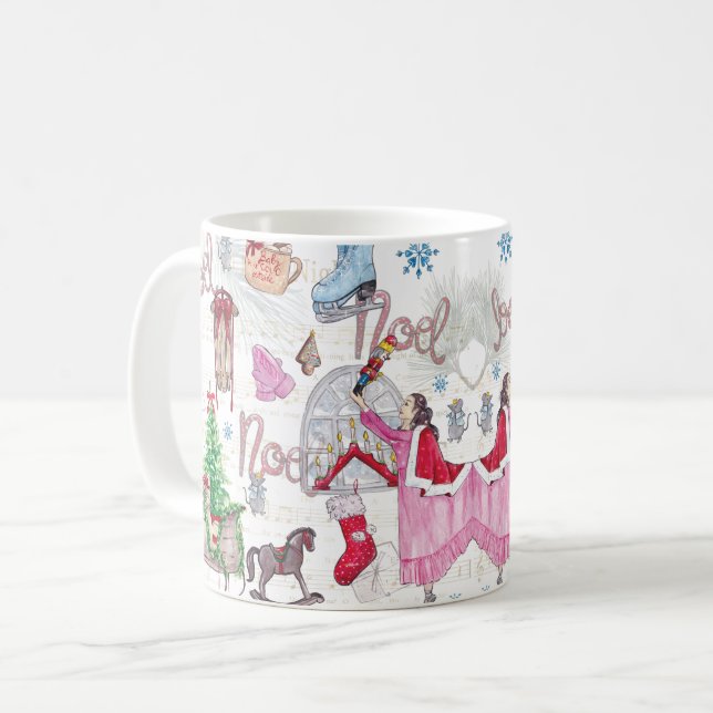 Cute Jul Fairy Tale Kaffemugg (Framsida vänster)