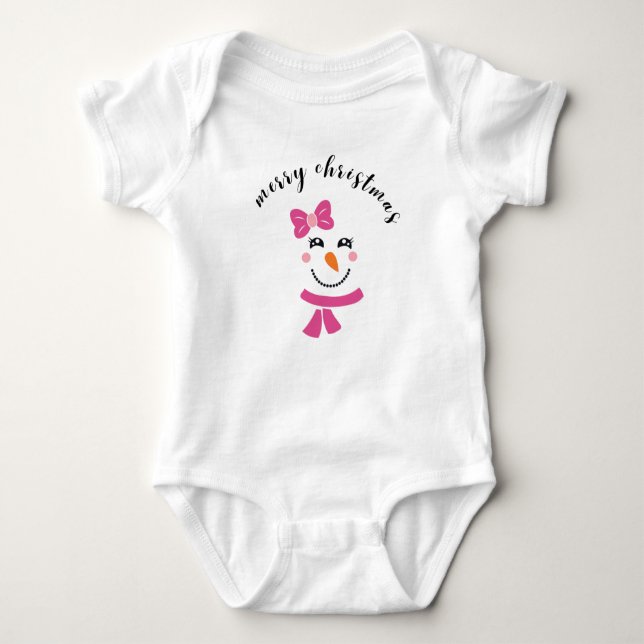Cute jul Flicka Bodykostym T Shirt (Framsida)