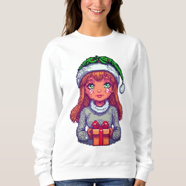 Cute Jul-flickpixelart T Shirt (Framsida)