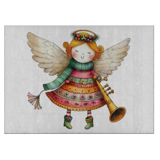 Cute jul Folk Art Angel (Framsidan)