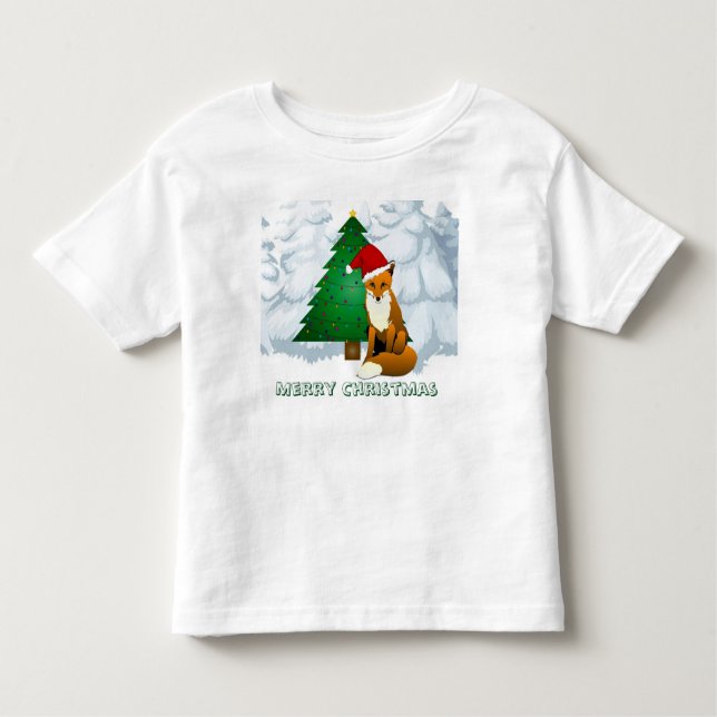 Cute Jul Fox Ull Sweatshirt Tee (Framsida)