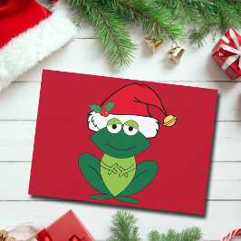 Cute Jul Frog Julkort