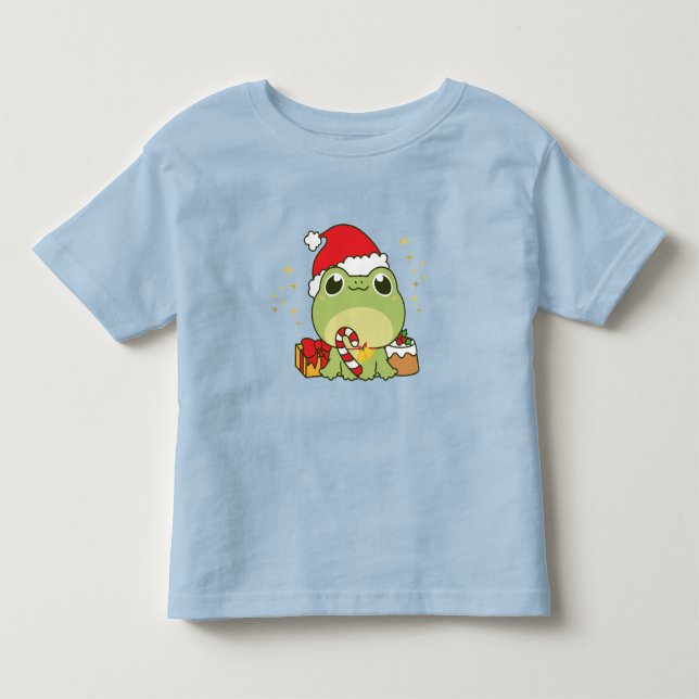 Cute Jul Frog T Shirt (Framsida)
