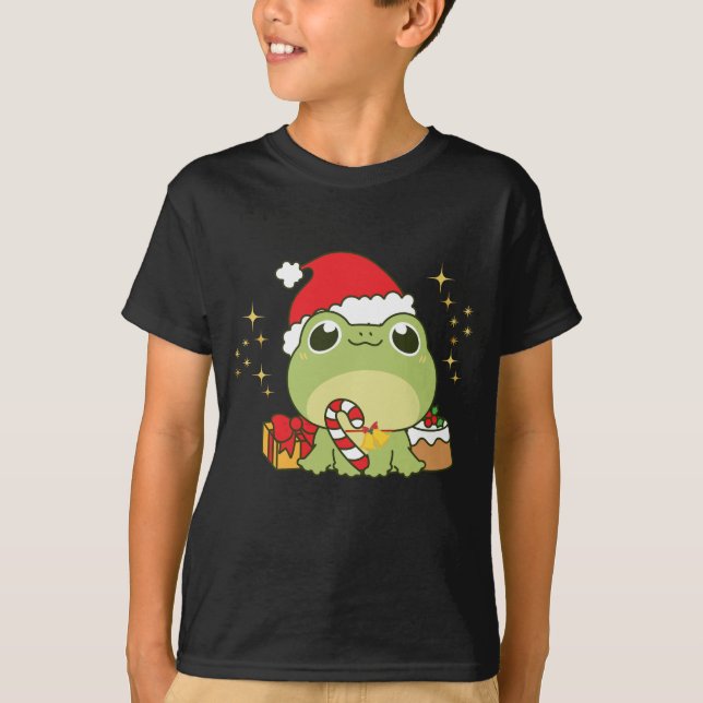 Cute Jul Frog T Shirt (Framsida)