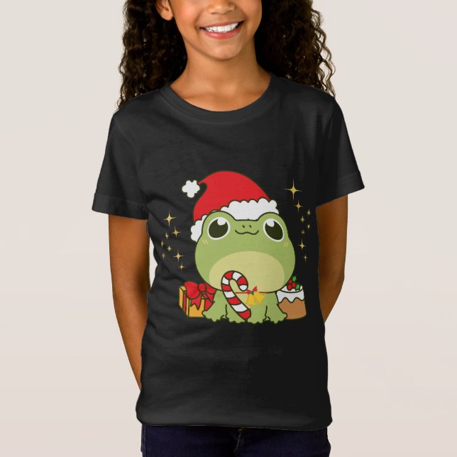 Cute Jul Frog T Shirt (Framsida)