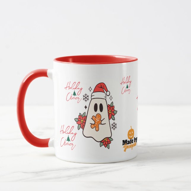 Cute Jul Ghost Mugg | Helgdag Gingerbröd & P (Vänster)