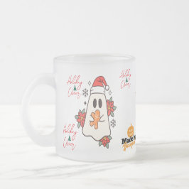 Cute Jul Ghost Mugg | Helgdag Gingerbröd & P