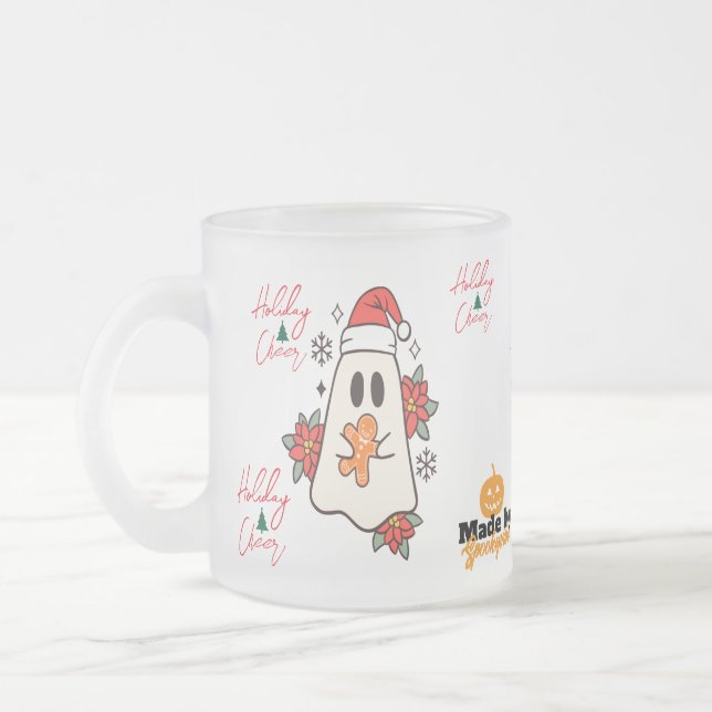 Cute Jul Ghost Mugg | Helgdag Gingerbröd & P (Vänster)