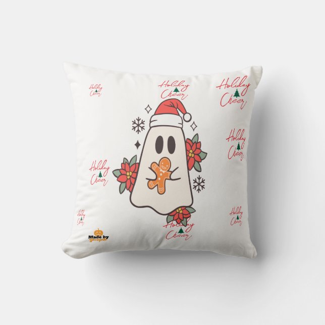 Cute Jul Ghost Mugg | Helgdag Gingerbröd & P Kudde (Framsida)