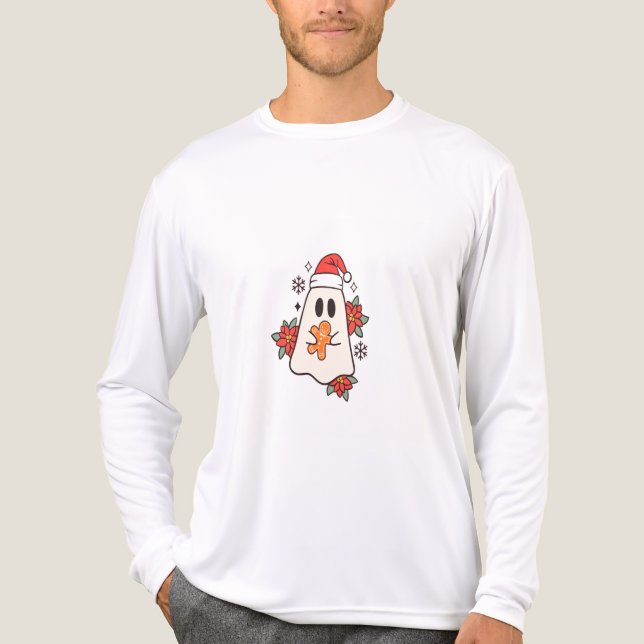 Cute Jul Ghost Mugg | Helgdag Gingerbröd & P T Shirt (Framsida)