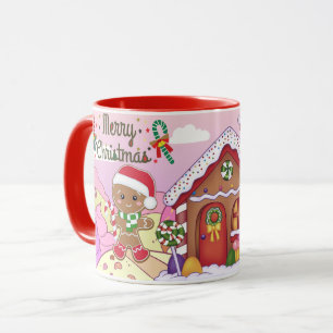 Cute Jul Gingerbröd Mugg