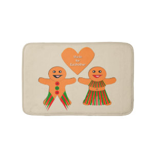Cute Jul Gingerbröd par Badrumsmatta
