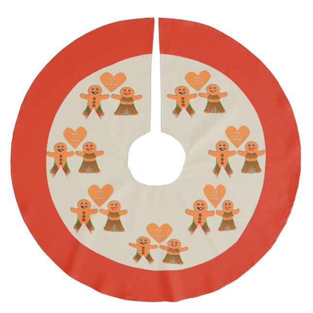 Cute Jul Gingerbröd par Julgransmatta Borstad Polyester (Framsidan)