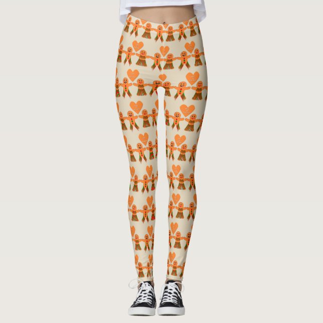 Cute Jul Gingerbröd par Leggings (Framsida)