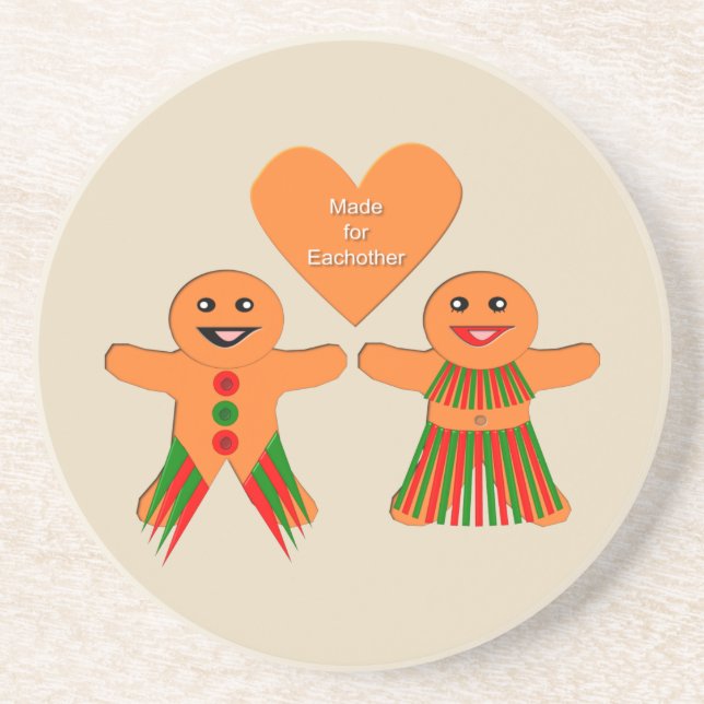 Cute Jul Gingerbröd par Underlägg (Framsidan)