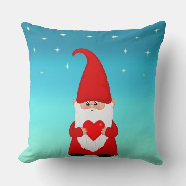 Cute Jul Gnome Dekorativ kudde (Framsida)