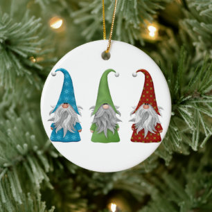 Cute Jul Gnome Julgransprydnad Keramik