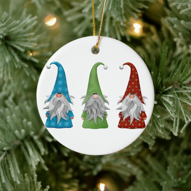 Cute Jul Gnome Julgransprydnad Keramik (Träd)