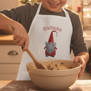 Cute Jul Gnome Personlig Kids Apron Barnförkläde
