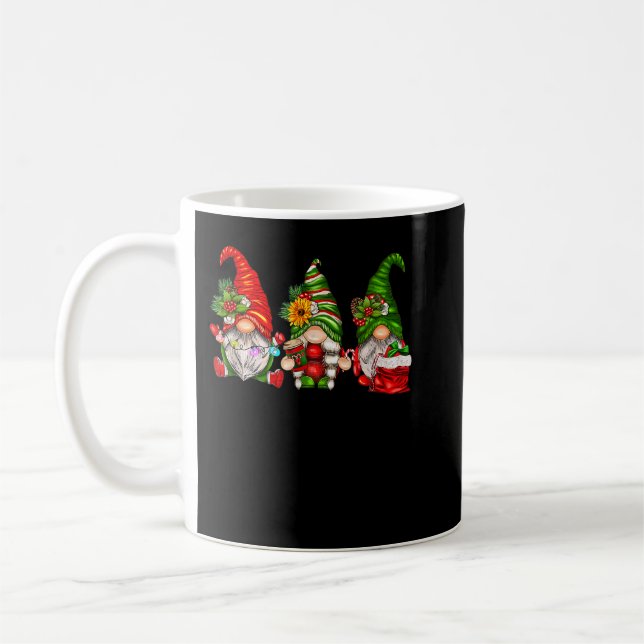 Cute Jul Gnomes, den berömda familjen Gnomes Julaf Kaffemugg (Vänster)