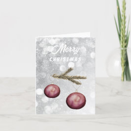 Cute Jul-Grenar och Bollar Helgkort