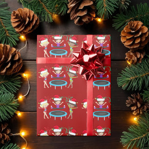 Cute jul Gymnastics Girls Red Gymnast Presentpapper