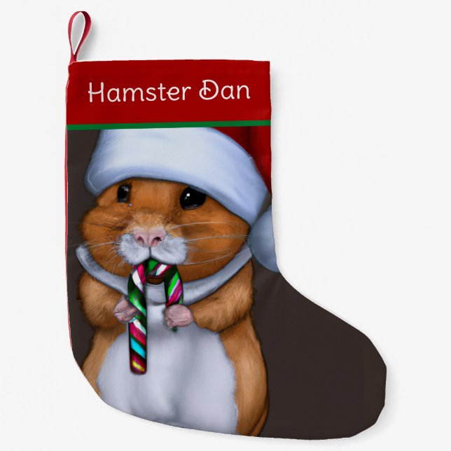 Cute jul Hamster Liten Julstrumpa (Framsidan)