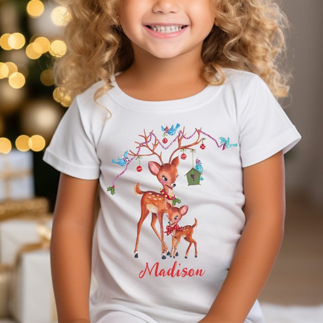 Cute Jul-Hjort T Shirt (Cute Christmas Deer T-Shirt)