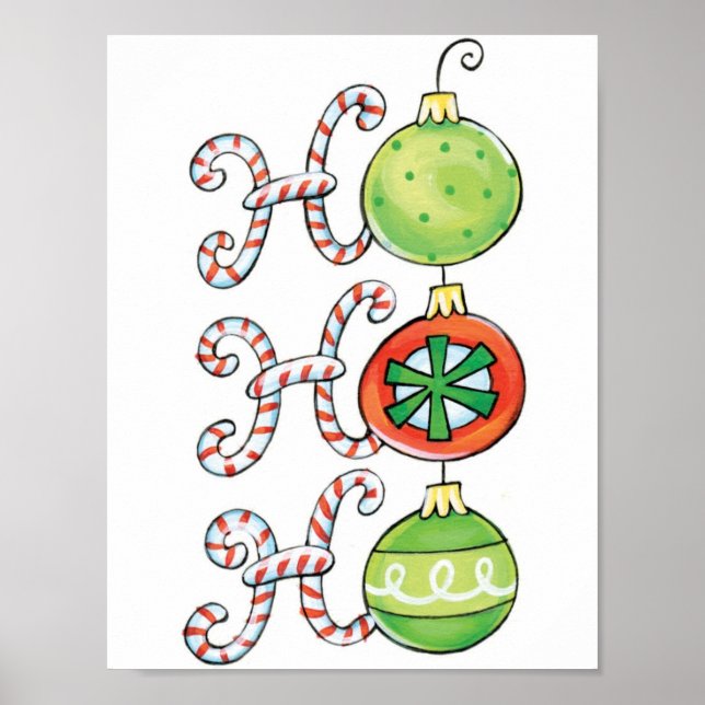 Cute jul Ho Ho Ho, Polkagrisar Poster (Framsidan)