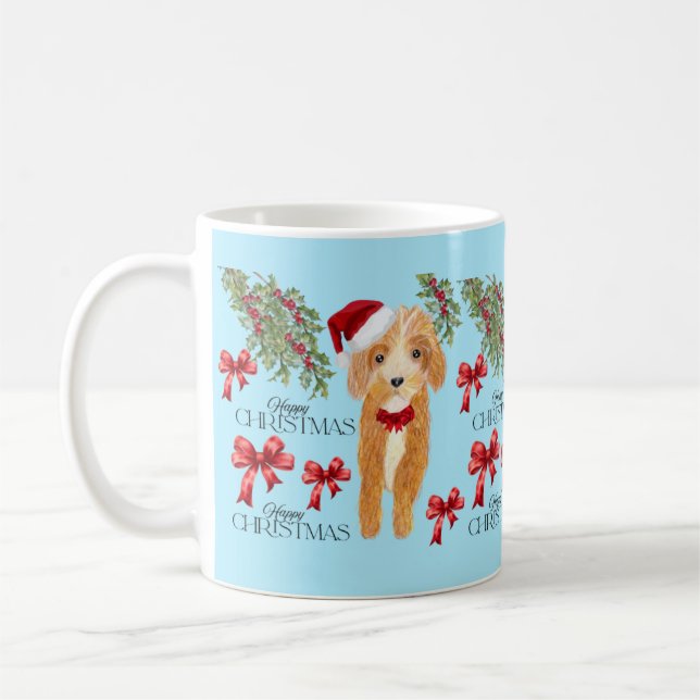Cute Jul-Hund Kaffemugg (Vänster)