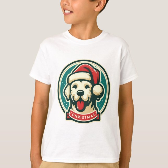 Cute Jul-Hund T Shirt (Framsida)
