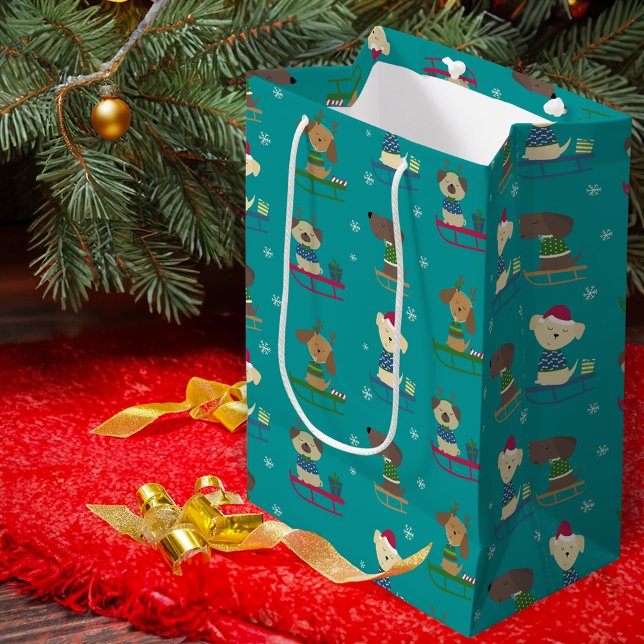 Cute jul Hundar på Sleds Mönster (Skapare uppladdad)