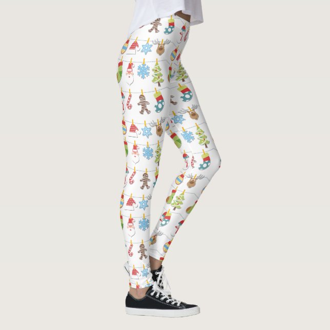 Cute Jul Inslag Mönster ID729 Leggings (Höger)