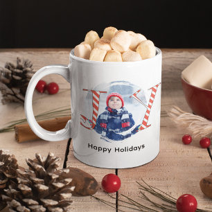 Cute Jul Joy Anpassningsbar Photo Kaffemugg