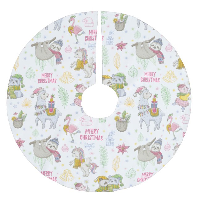 Cute-jul Julgransmatta Borstad Polyester (Framsidan)