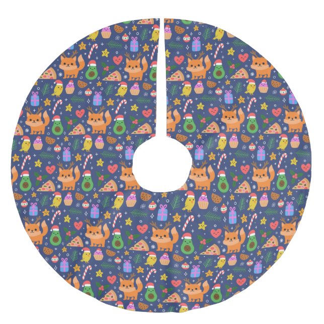 Cute-jul Julgransmatta Borstad Polyester (Framsidan)