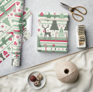 Cute Jul Julhelg Festive Mönster Presentpapper