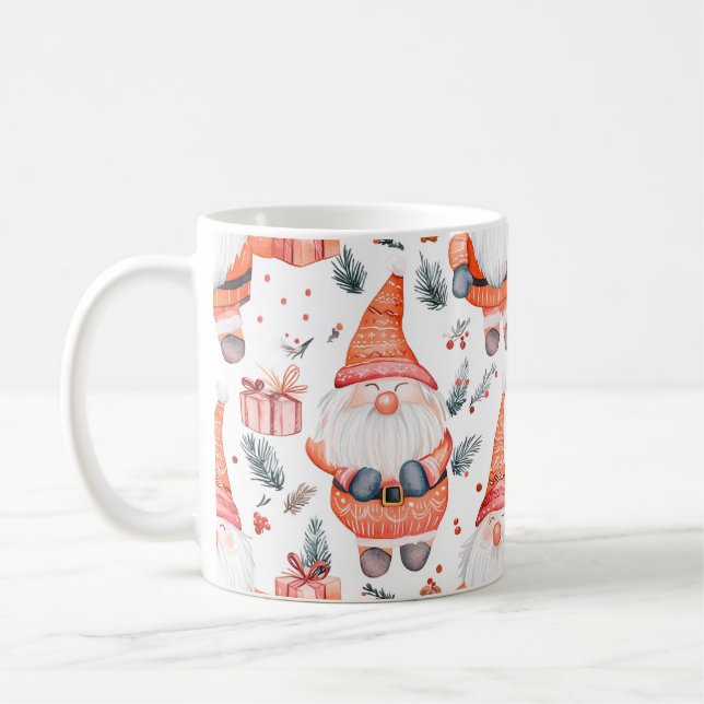 Cute jul Jultomten Kaffemugg (Vänster)